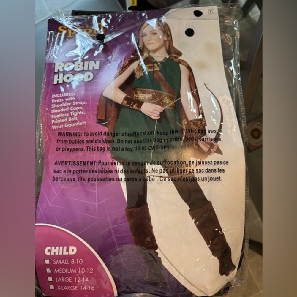 Girls Robin Hood costume size 10-12